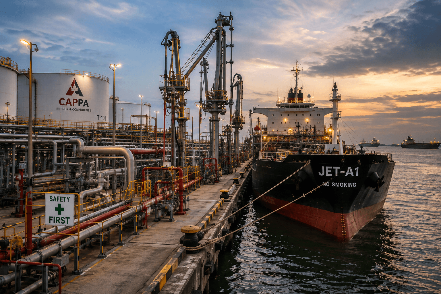 Jet A-1 tanker — loading point